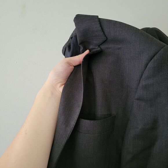 Kenneth Cole New York 100% Wool Gray Suit Coat Jacket 40R 34W - Picture 9 of 9